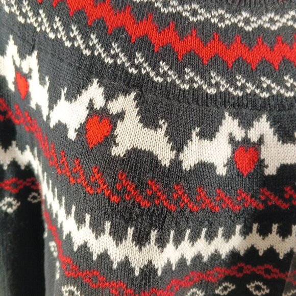 NWT KAREN SCOTT Holiday Dog Pattern Sweater LARGE(12-14) Cotton Blend Pullover - Picture 5 of 13